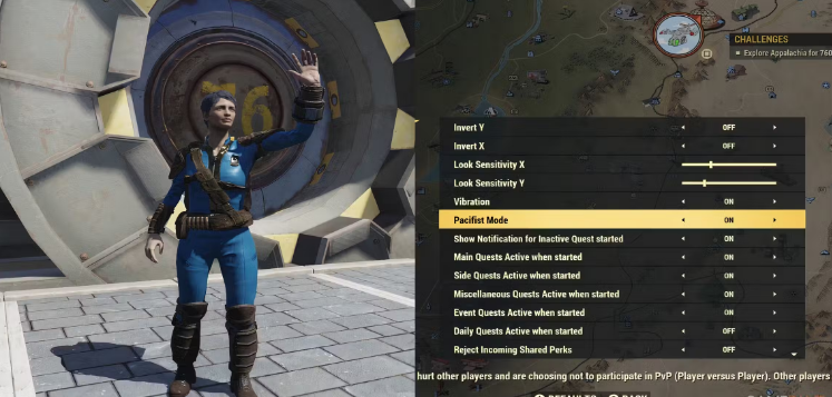 How To Turn On Pacifist Mode In Fallout 76