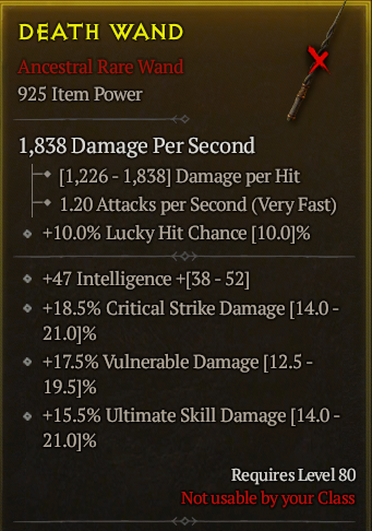 Season 3 - Softcore - Perfect Rare - Wand DEATH WAND