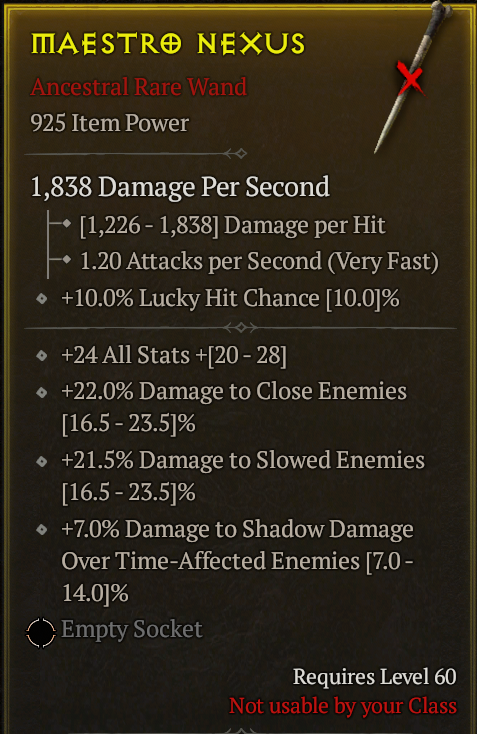 Season 3 - Softcore - Perfect Rare - Wand MAESTRO NEXUS