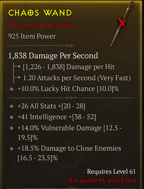 Season 3 - Softcore - Perfect Rare - Wand CHAOS WAND
