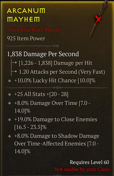 Season 3 - Softcore - Perfect Rare - Wand ARCANUM MAYHEM 2