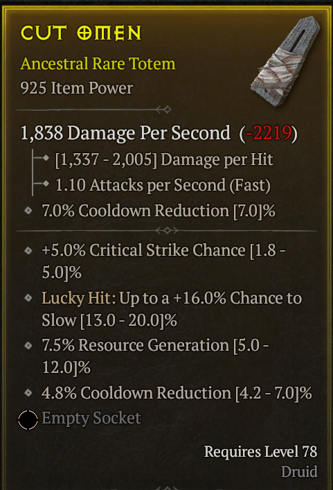 Season 3 - Softcore - Perfect Rare - Totem CUT OMEN