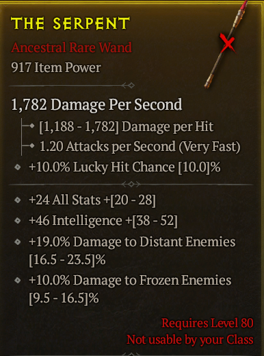 Season 3 - Softcore - Perfect Rare - Wand THE SERPENT 6