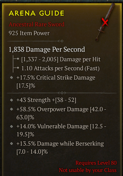 Season 3 - Softcore - Perfect Rare - Sword ARENA GUIDE