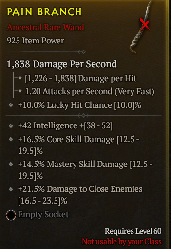 Season 3 - Softcore - Perfect Rare - Wand PAIN BRANCH 2