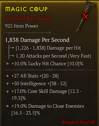 Season 3 - Softcore - Perfect Rare - Wand MAGIC COUP