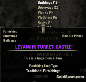 PC-EU-Leyawiin Turret, Castle, 410 Crowns