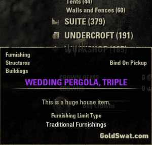 PC-EU-Wedding Pergola, Triple, 1200 Crowns