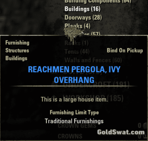 PC-EU-Reachmen Pergola, Ivy Overhang, 180 Crowns