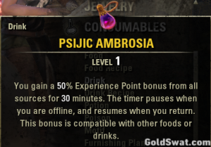 PC-EU-Psijic  Ambrosia +50% XP