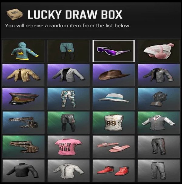 PUBG LUCKY DRAW BOX