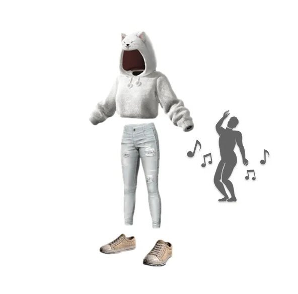 PUBG Shiba Crew White Set