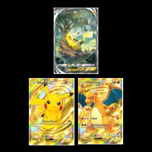 Crown Card Pikachu + Crown Card Charizard + Reality Card Pikachu, Global Account