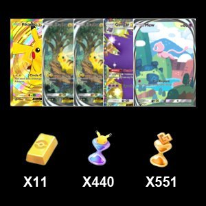 Crown Card Pikachu + 2*Reality Card Pikachu + Mew + Gengar ex