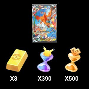 8 Poké Gold, 390 Pack Hourglass, 500 Wonder Hourglass, Must have Reality Card Charizard, Global Account