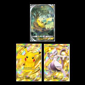 Crown Card Pikachu + Crown Card Mewtwo + Reality Card Pikachu, Global Account