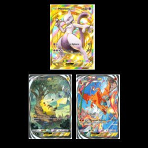 Crown Card Mewtwo + Reality Card Pikachu + Reality Card Charizard, Global Account