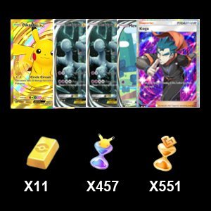 Crown Card Pikachu + 2*Reality Card Mewtwo + Mew + Koga