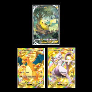 Crown Card Charizard + Crown Card Mewtwo + Reality Card Pikachu, Global Account